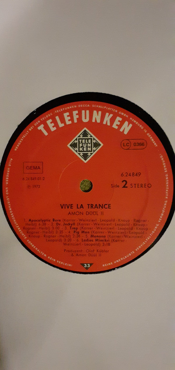 Amon Düül II ~ Vive La Trance (Vinyl) - Djungel & Jazz