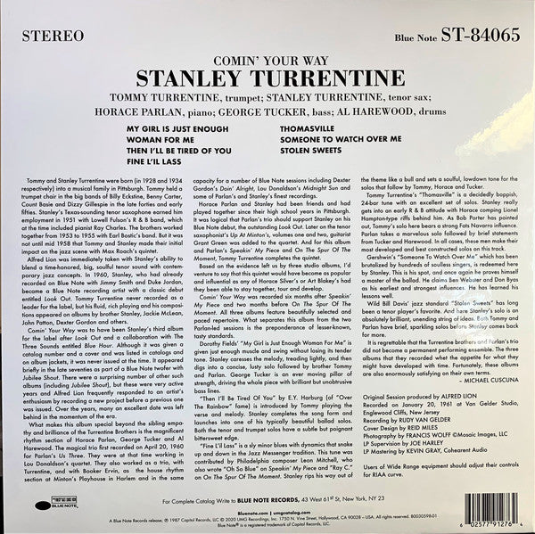 Stanley Turrentine ~ Comin' Your Way (Vinyl) - Djungel & Jazz