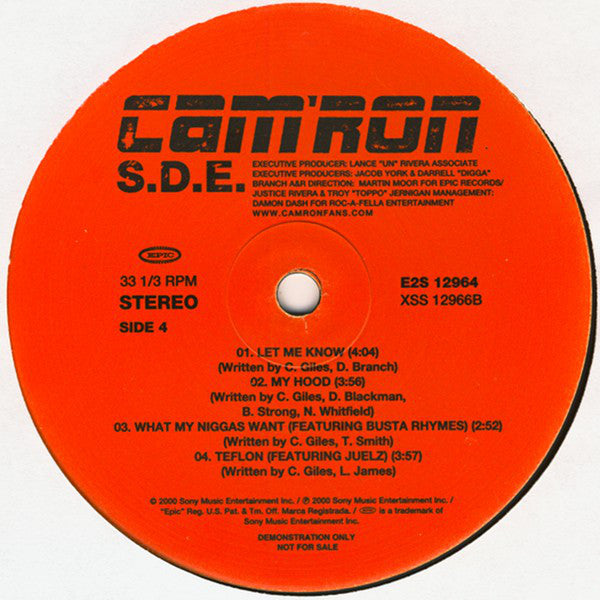 Cam'ron ~ S.D.E. (Vinyl) - Djungel & Jazz