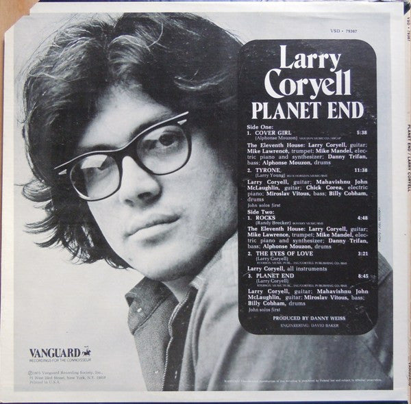 Larry Coryell ~ Planet End (Vinyl) - Djungel & Jazz