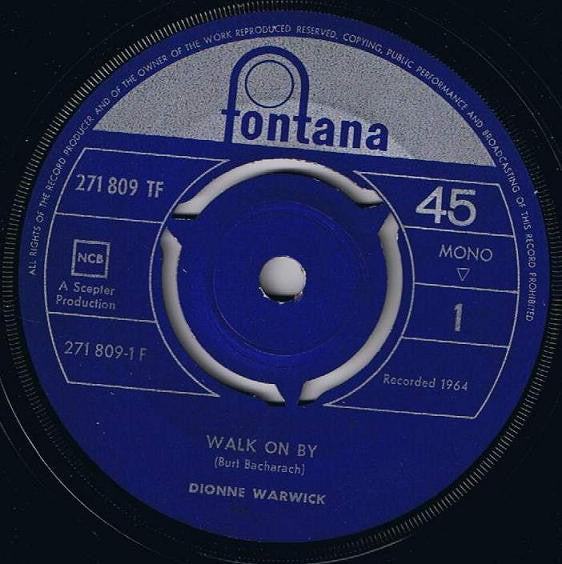 Dionne Warwick ~ Walk On By / Any Old Time Of Day (Vinyl) - Djungel & Jazz