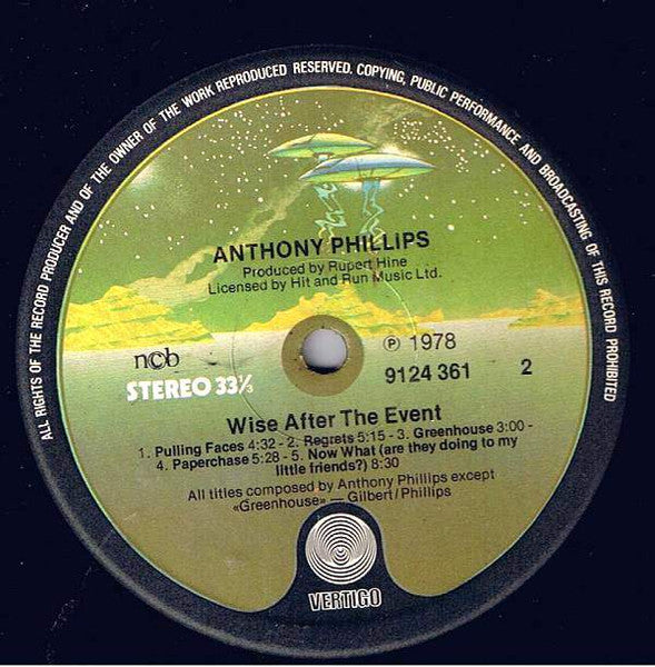 Anthony Phillips ~ Wise After The Event (Vinyl) - Djungel & Jazz