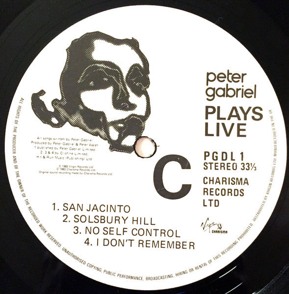Peter Gabriel : Plays Live (2xLP, Album, RE)