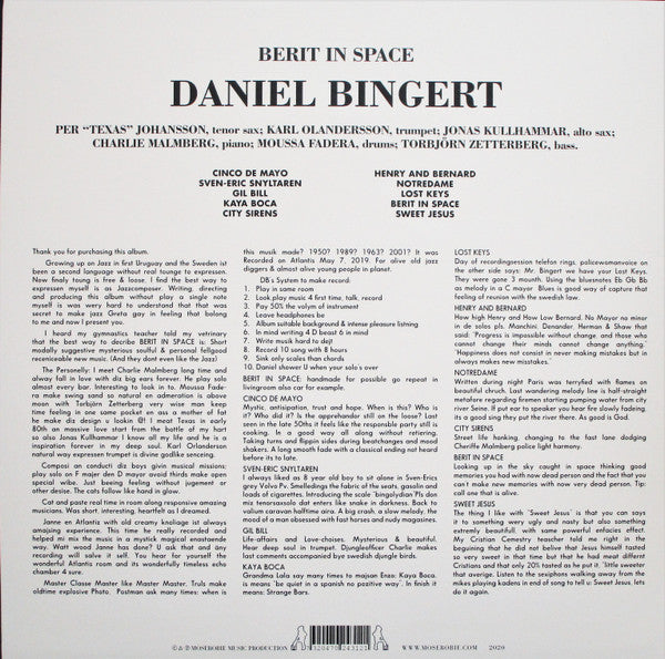 Daniel Bingert ~ Berit In Space (Vinyl) - Djungel & Jazz