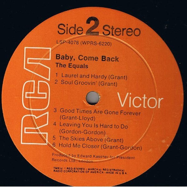 The Equals ~ Baby, Come Back (Vinyl) - Djungel & Jazz