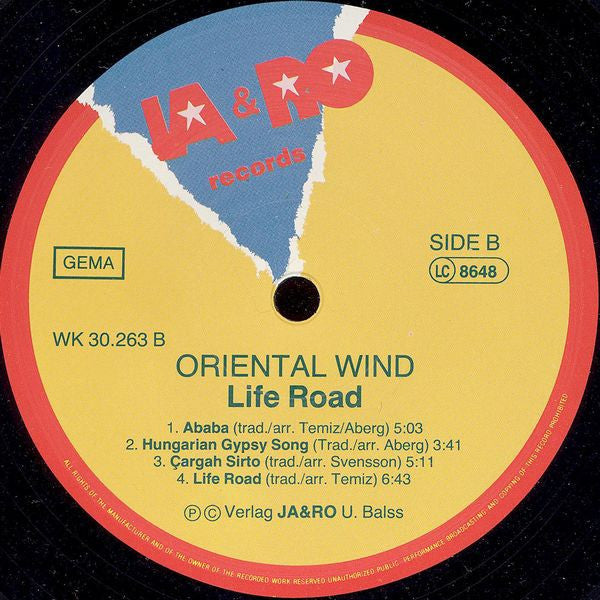 Oriental Wind ~ Life Road (Vinyl) - Djungel & Jazz
