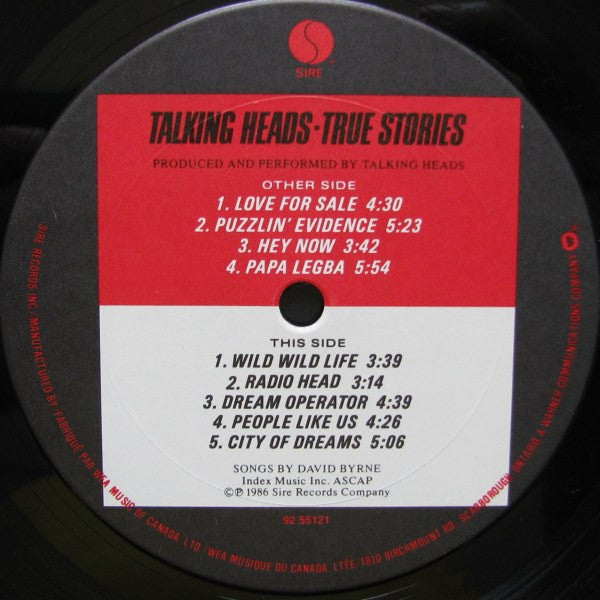 Talking Heads ~ True Stories (Vinyl) - Djungel & Jazz