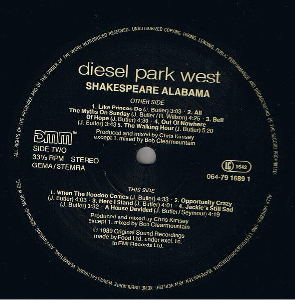 Diesel Park West ~ Shakespeare Alabama (Vinyl) - Djungel & Jazz