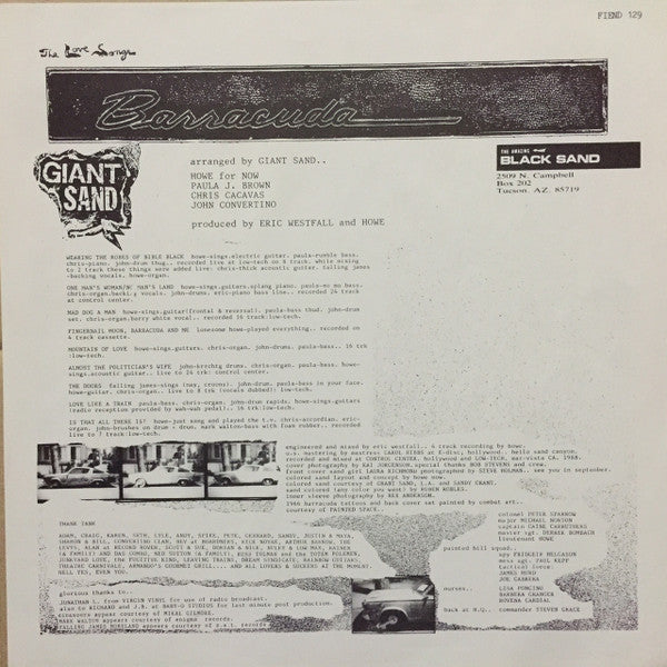 Giant Sand ~ The Love Songs (Vinyl) - Djungel & Jazz