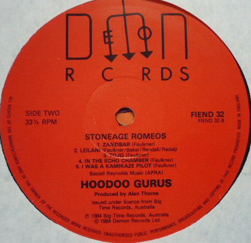 Hoodoo Gurus ~ Stoneage Romeos (Vinyl) - Djungel & Jazz