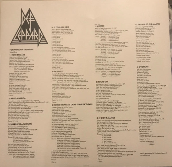 Def Leppard ~ On Through The Night (Vinyl) - Djungel & Jazz