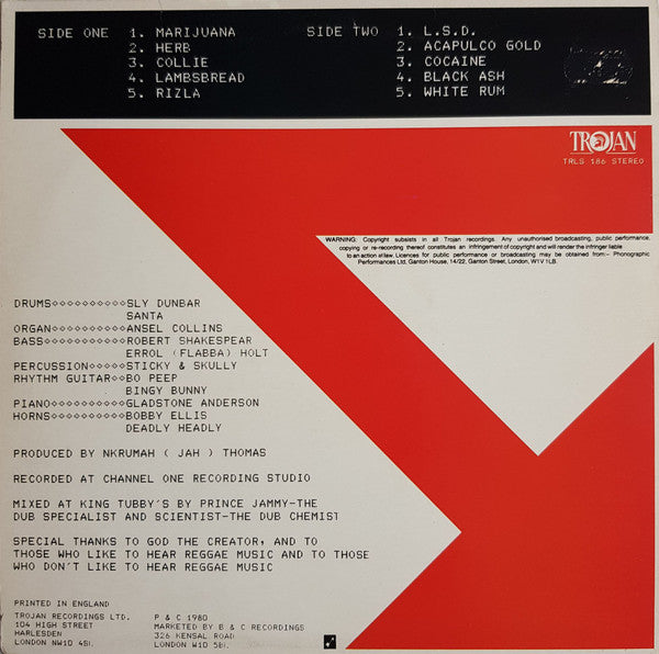 Sly & The Revolutionaries With Jah Thomas : Black Ash Dub (LP, Album)