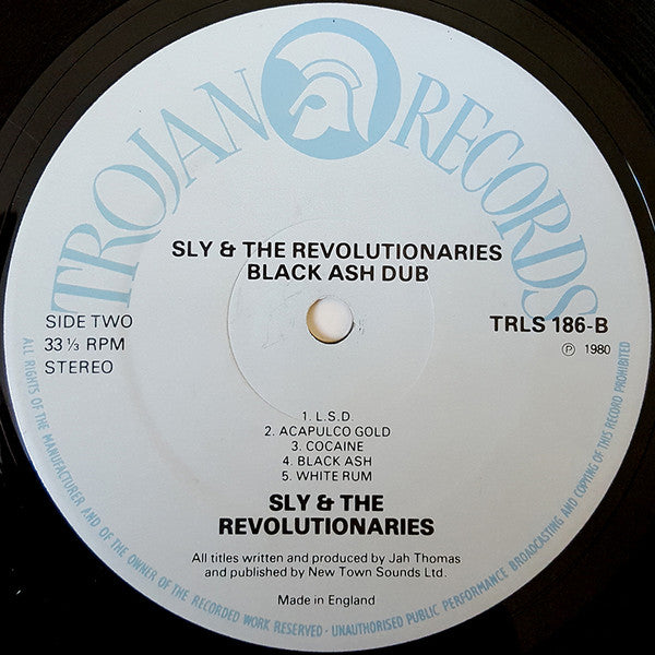 Sly & The Revolutionaries With Jah Thomas : Black Ash Dub (LP, Album)