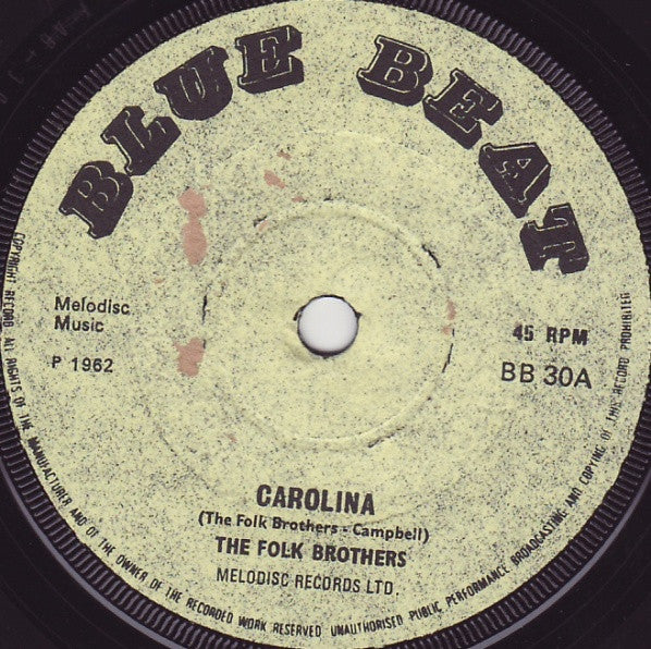 The Folk Brothers* : Carolina (7", Single, RE)