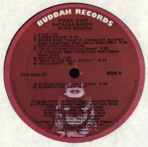 LP: Monk Higgins & Alex Brown - Sheba, Baby