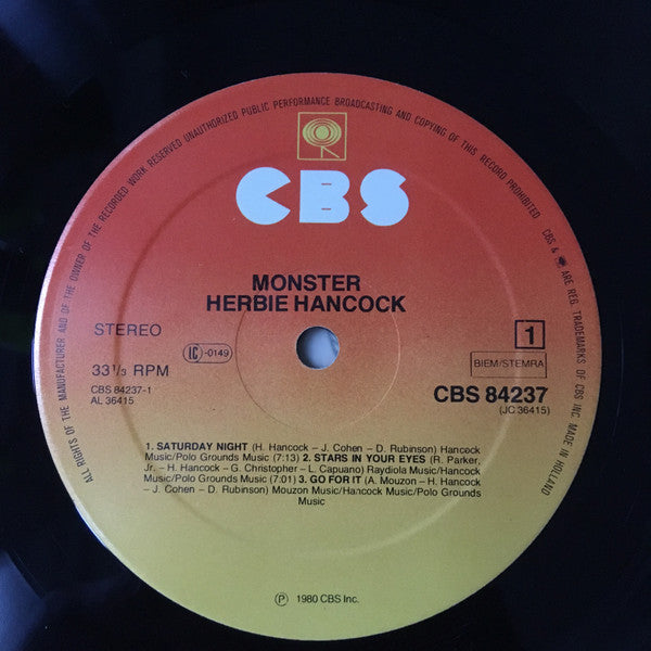 Herbie Hancock ~ Monster (Vinyl) - Djungel & Jazz