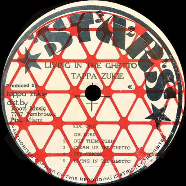Tapper Zukie : Living In The Ghetto (LP, Album, Pin)