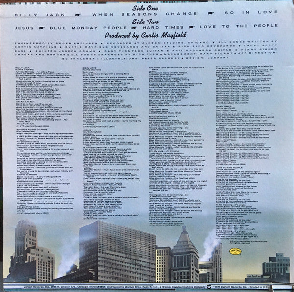 Curtis Mayfield : There's No Place Like America Today (LP, Album, San)