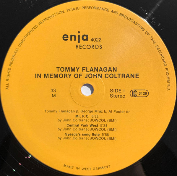 Tommy Flanagan ~ Giant Steps (In Memory Of John Coltrane) (Vinyl) - Djungel & Jazz