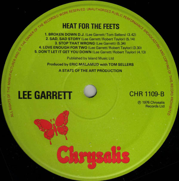 Lee Garrett ~ Heat For The Feets (Vinyl) - Djungel & Jazz