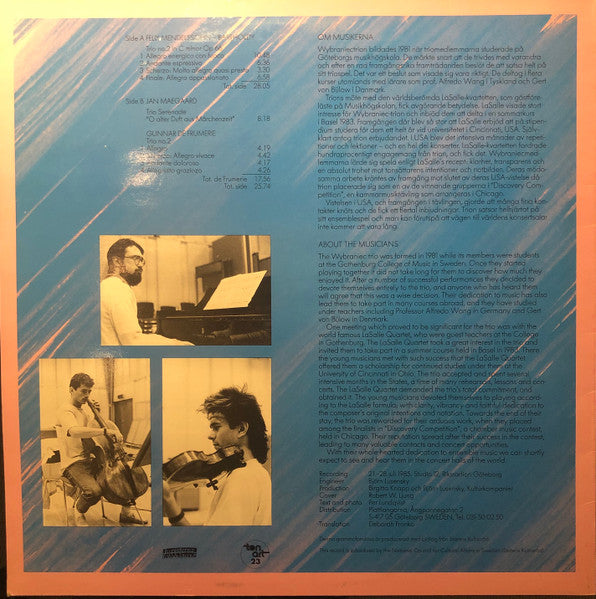Wybraniec Trio ~ Mendelssohn - Maegaard - De Frumerie (Vinyl) - Djungel & Jazz