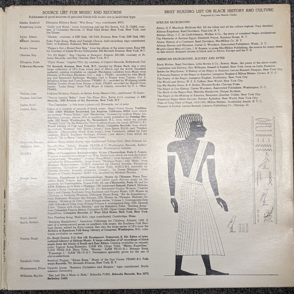 Alan Lomax, Jack Walker  ~ Black Encyclopedia Of The Air - A Big Beautiful Black History - Stories Of The Rise And Spread Of Black Culture In Africa And America (Vinyl) - Djungel & Jazz