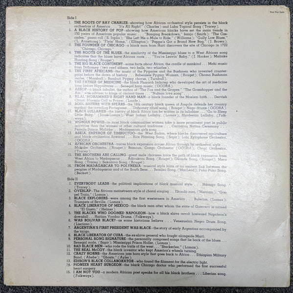 Alan Lomax, Jack Walker  ~ Black Encyclopedia Of The Air - A Big Beautiful Black History - Stories Of The Rise And Spread Of Black Culture In Africa And America (Vinyl) - Djungel & Jazz