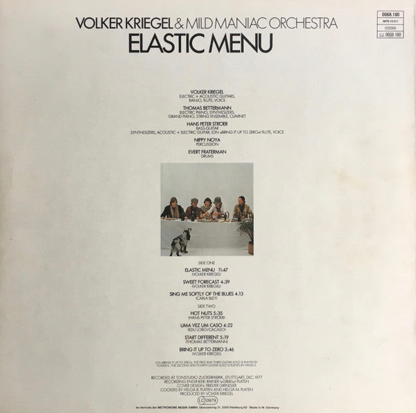 Volker Kriegel & Mild Maniac Orchestra ~ Elastic Menu (Vinyl) - Djungel & Jazz