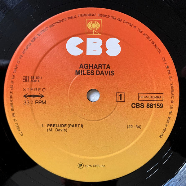 Miles Davis ~ Agharta (Vinyl) - Djungel & Jazz
