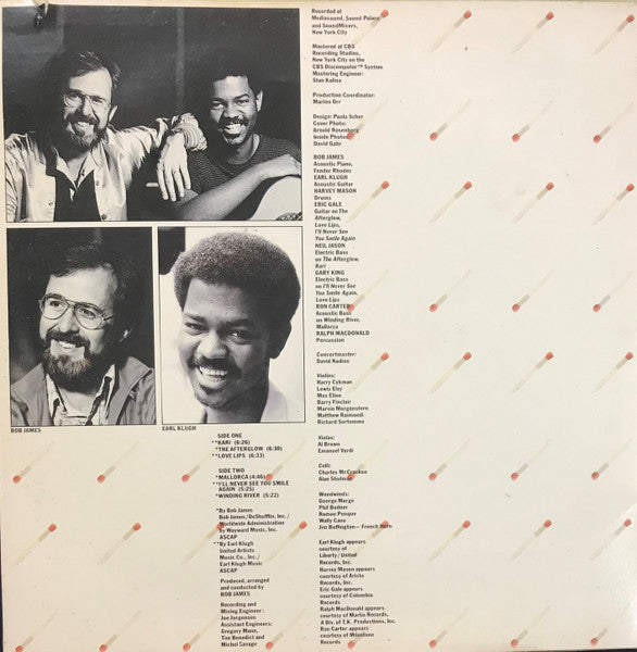 Bob James & Earl Klugh ~ One On One (Vinyl) - Djungel & Jazz