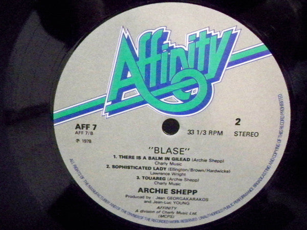 Archie Shepp ~ Blasé (Vinyl) - Djungel & Jazz