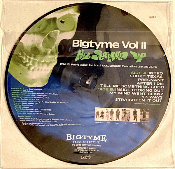 DJ Screw (2) : Bigtyme Vol II All Screwed Up (LP, Comp, Ltd, Mixed, Pic)
