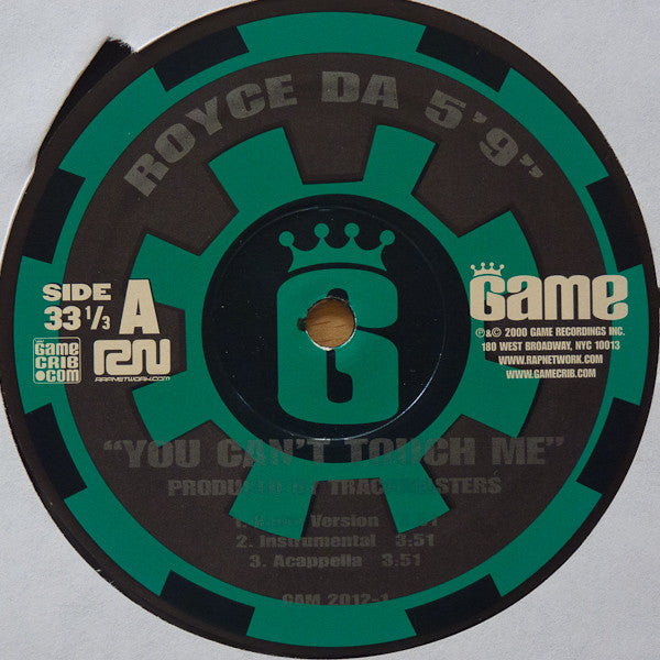 Royce Da 5'9" : You Can't Touch Me / D-Elite (12")
