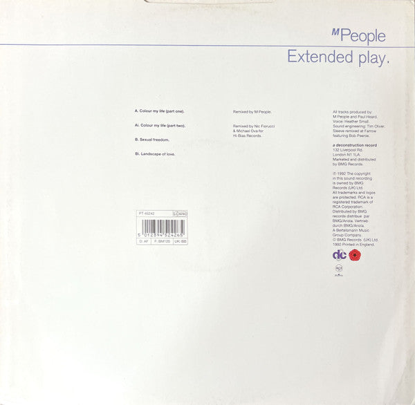 M People ~ Colour My Life (Extended Play) (Vinyl) - Djungel & Jazz