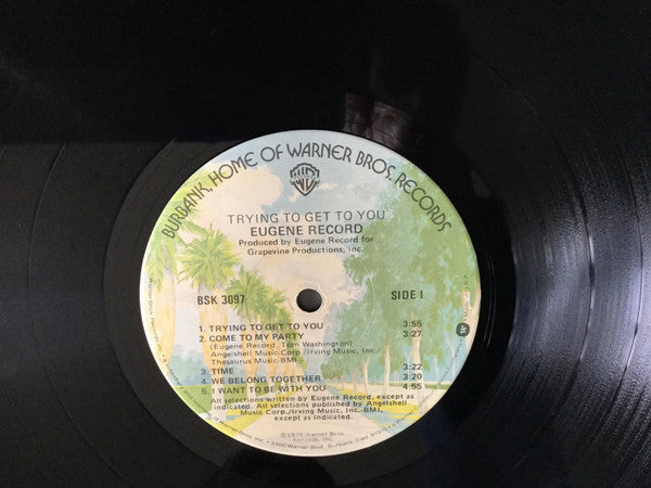 Eugene Record : Trying To Get To You (LP, Album, Jac)