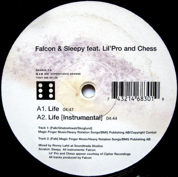 Falcon & Sleepy Featuring Lil' Pro And Chess (3) : Life (12")