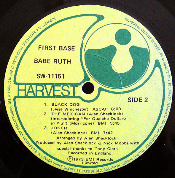 Babe Ruth : First Base (LP, Album, RE)