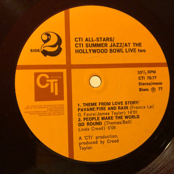 CTI All-Stars ~ CTI Summer Jazz At The Hollywood Bowl Live Two (Vinyl) - Djungel & Jazz