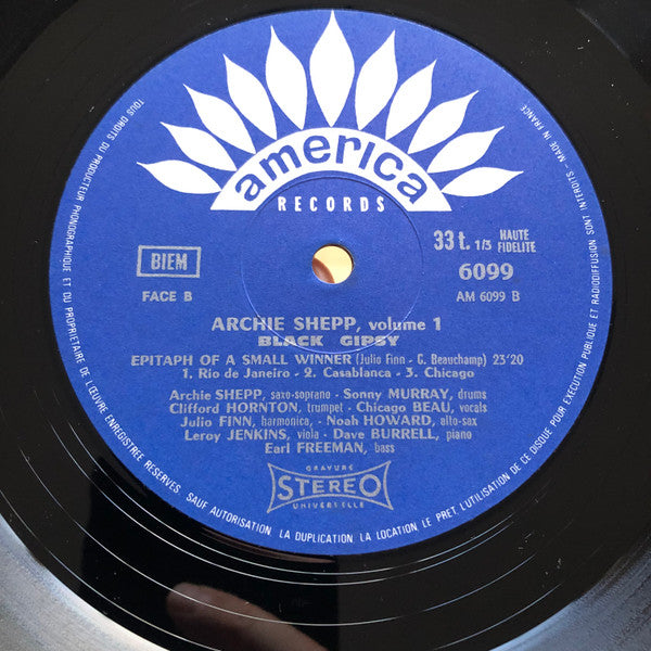 Archie Shepp, Chicago Beau ~ Black Gipsy (Vinyl) - Djungel & Jazz