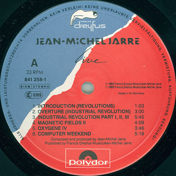 Jean-Michel Jarre ~ Live (Vinyl) - Djungel & Jazz