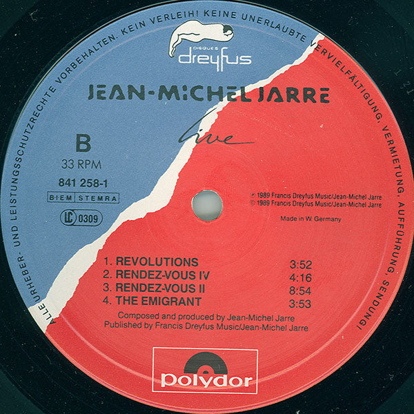 Jean-Michel Jarre ~ Live (Vinyl) - Djungel & Jazz