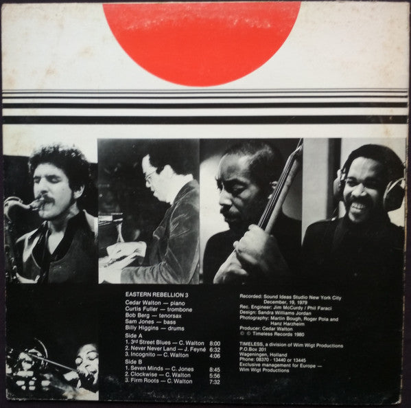 Cedar Walton With Curtis Fuller, Bob Berg, Sam Jones And Billy Higgins ~ Eastern Rebellion 3 (Vinyl) - Djungel & Jazz