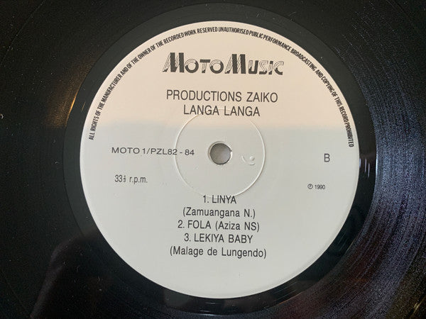 Zaïko Langa Langa ~ Ici Ça Va ...Fungola Motema (Vinyl) - Djungel & Jazz