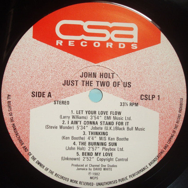 John Holt : Just The Two Of Us (LP, Album)