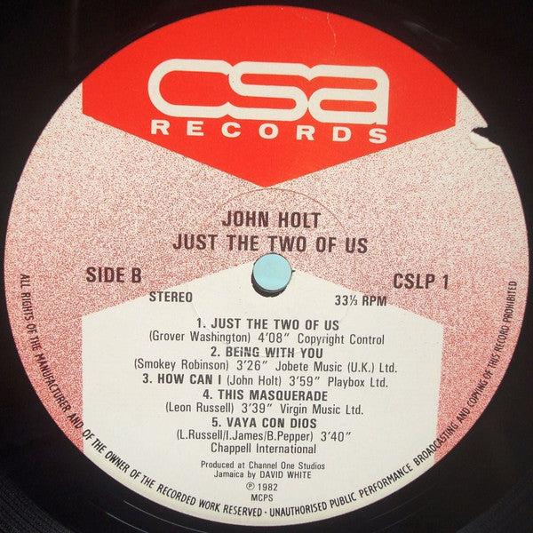 John Holt : Just The Two Of Us (LP, Album)