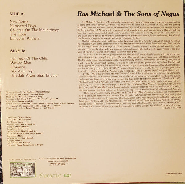 Ras Michael & The Sons Of Negus : Rally Round (LP, Comp)