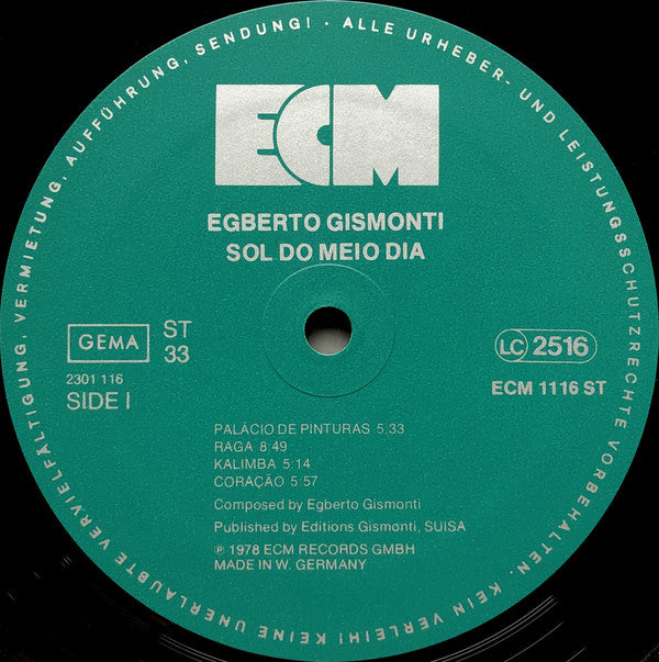Egberto Gismonti ~ Sol Do Meio Dia (Vinyl) - Djungel & Jazz