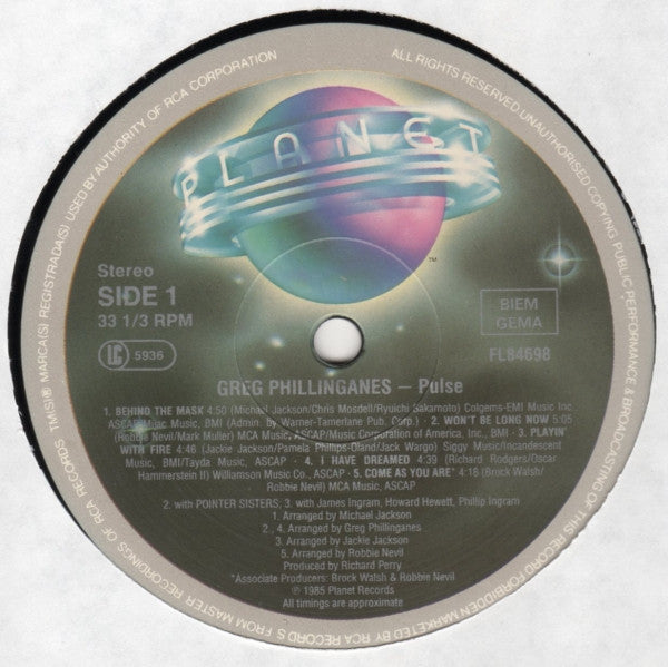 Greg Phillinganes ~ Pulse (Vinyl) - Djungel & Jazz