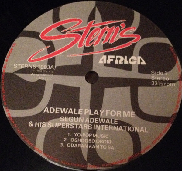 Segun Adewale : Play For Me (LP)