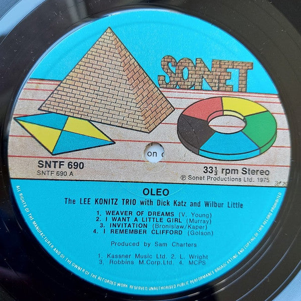 The Lee Konitz Trio With Dick Katz & Wilbur Little ~ Oleo (Vinyl) - Djungel & Jazz